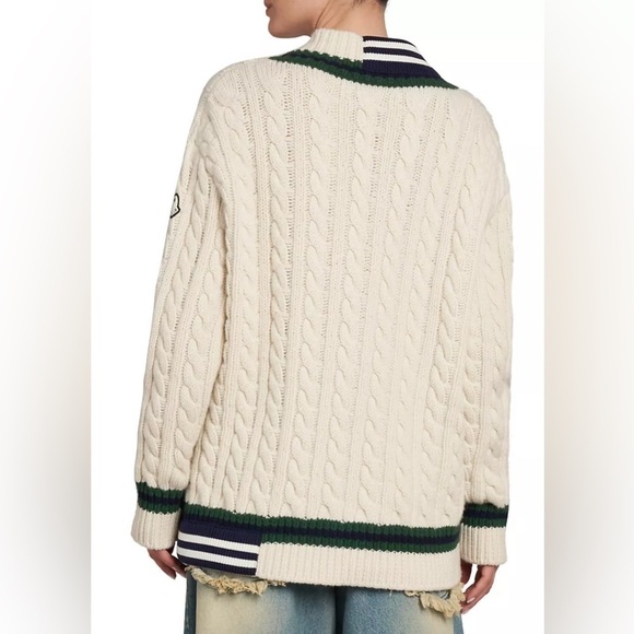 Moncler X Palm Angels collab unisex v neck crew wool sweater NWT - Picture 3 of 16